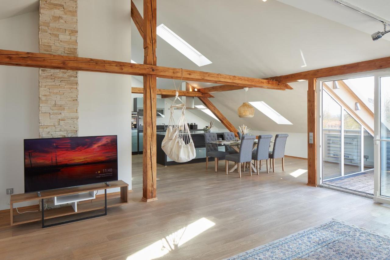 ⸨⸩ Sunset Penthouse: Messe - Siemens - Db - Man ⸨⸩ Apartment Nuremberg ภายนอก รูปภาพ